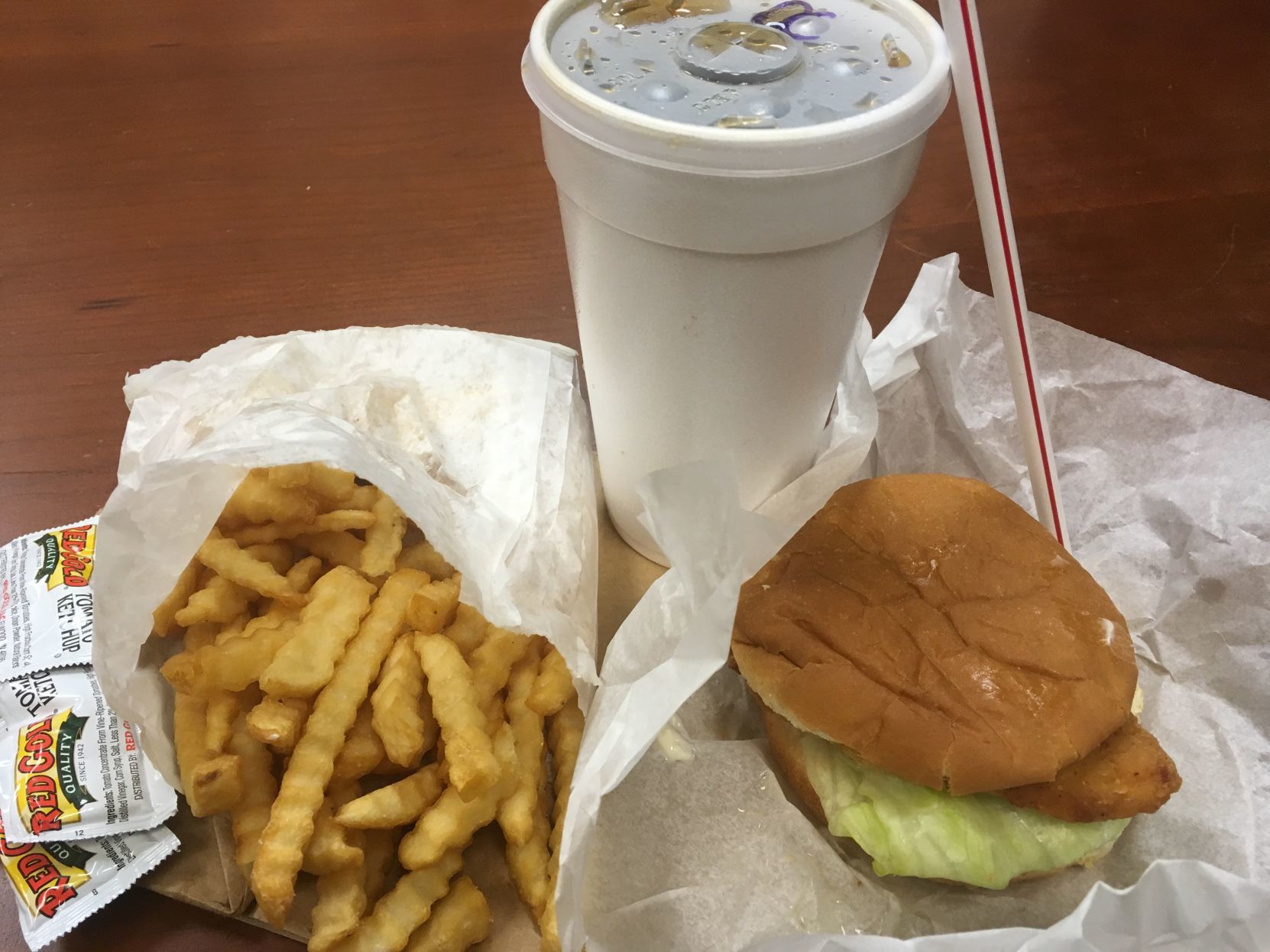 Krekel's chicken sandwich and fries